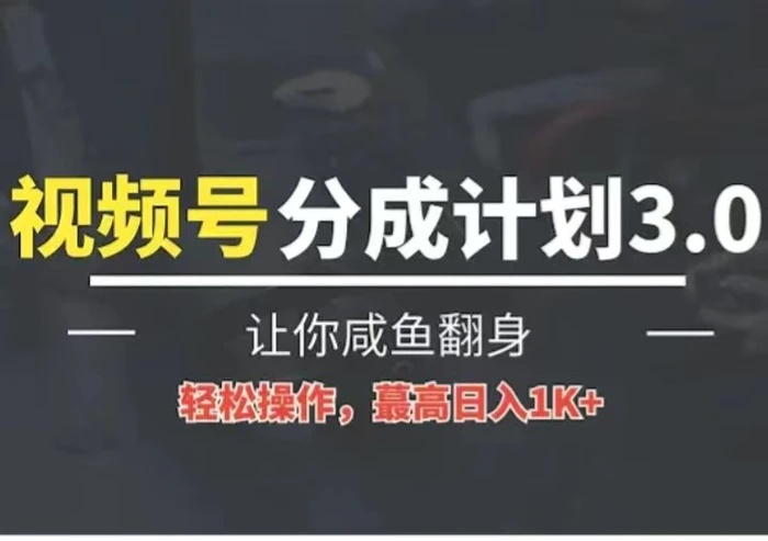 24年视频号冷门蓝海赛道，操作简单，单号收益可达四位数-副业网