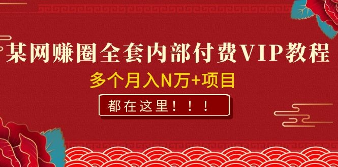 图片[2]-（1071期）某网赚圈全套内部付费VIP资源教程，多个月入N万+项目 都在这里！-副业库