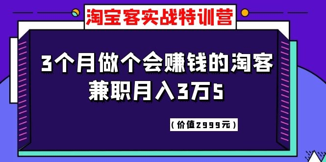 图片[2]-（1119期）淘宝客实战特训营，三个月做个会赚钱的淘客，兼职月入3万5（价值2999元）-副业库
