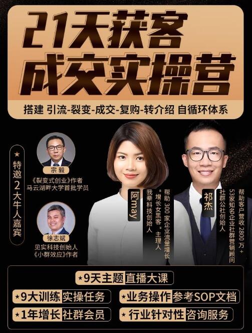 图片[2]-（1135期）21天裂变成交实操营，手把手教你搞定获客和成交两大难题！（更新中）-副业库