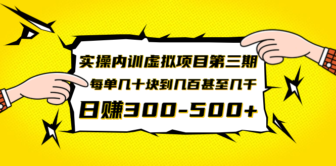 （1389期）实操内训虚拟项目第三期，每单几十块到几百甚至几千，日赚300-500+(无水印)-副业网