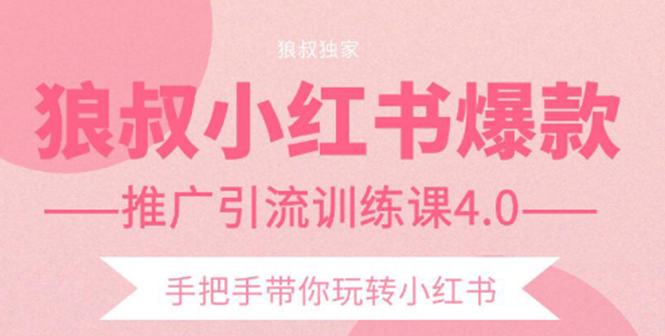 （1407期）小红书爆款推广引流训练课4.0，手把手带你玩转小红书（全套课程）-副业库