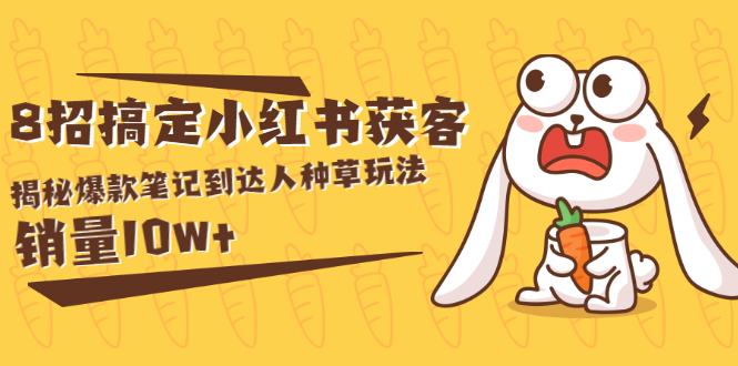 （1561期）媒老板商8招搞定小红书获客：揭秘爆款笔记到达人种草玩法，销量10w+-副业库