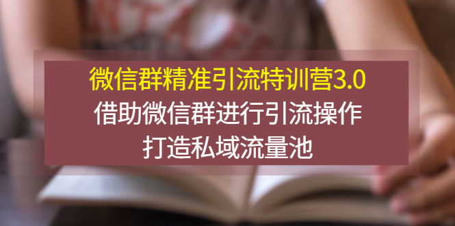 （2770期）微信群精准引流特训营3.0，借助微信群进行引流操作，打造私域流量池-副业库