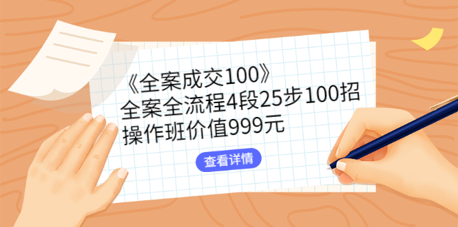 （2613期）《全案成交100》全案全流程4段25步100招，操作班价值999元-副业库