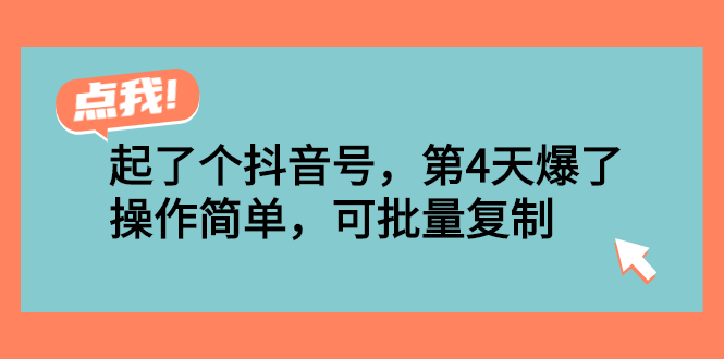（2538期）起了个抖音号，第4天爆了！操作简单，可批量复制-副业库