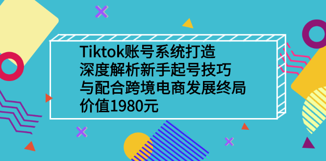 （2509期）Tiktok账号系统打造，深度解析新手起号技巧与跨境电商发展终局-副业库