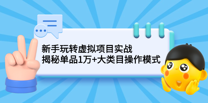 （2144期）新手玩转虚拟项目实战，揭秘单品1万+大类目操作模式【视频课程】-副业库