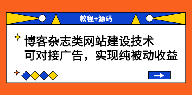 （3531期）博客杂志类网站建设技术，可对接广告，实现纯被动收益（教程+源码）-副业网