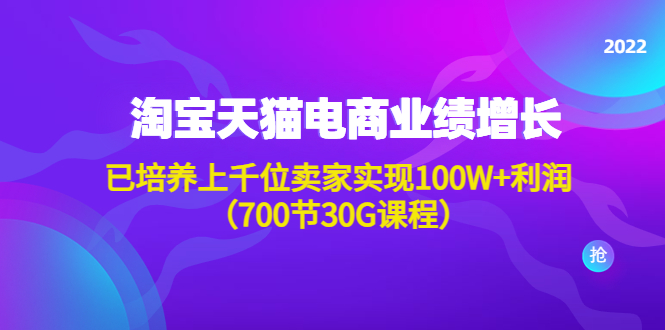 （4409期）淘系天猫电商业绩增长：已培养上千位卖家实现100W+利润（700节30G课程）-副业库
