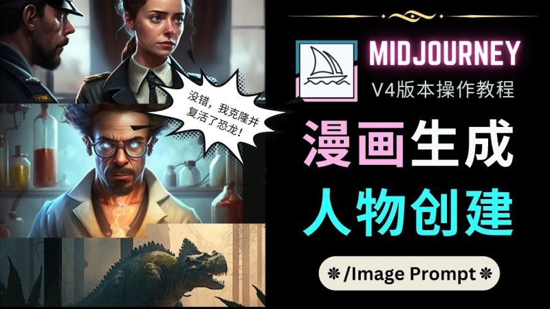 （4899期）Midjourney V4版本操作教程：2个简单参数，完成漫画生成，人物创建-副业网