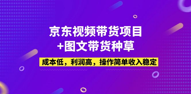 （5035期）京东视频带货项目+图文带货种草，成本低，利润高，操作简单收入稳定-副业网