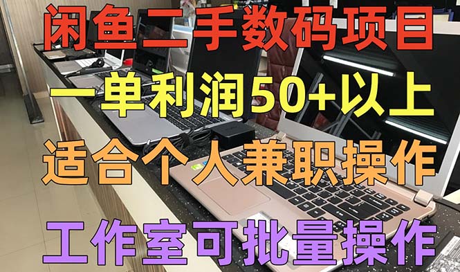 （5275期）闲鱼二手数码项目，个人副业低保收入一单50+以上，工作室批量放大操作-副业库