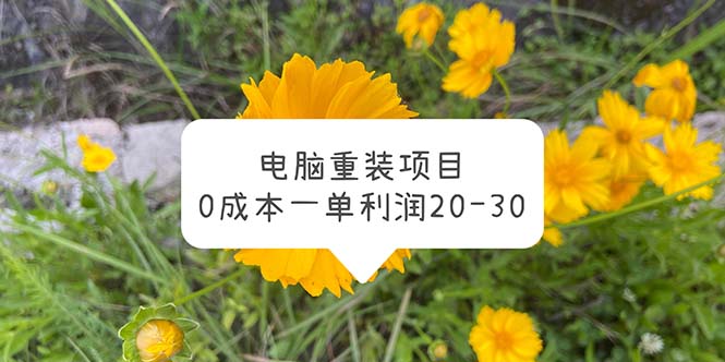 （5882期）电脑系统重装项目，0成本一单利润20-30-副业网