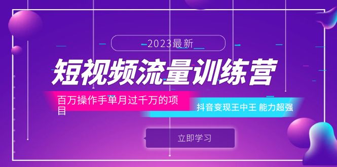 （6276期）短视频流量训练营：百万操作手单月过千万的项目：抖音变现王中王 能力超强-副业网