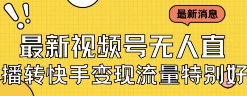 （7104期）最新视频号无人直播转快手变现美女玩法日入500+【教程+素材】-副业库