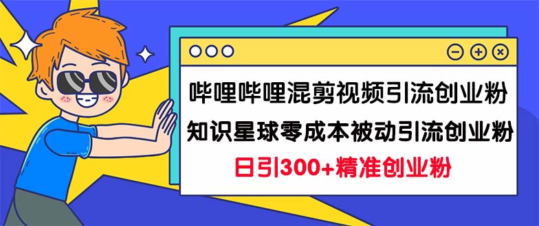 （7138期）哔哩哔哩混剪视频引流创业粉日引300+知识星球零成本被动引流创业粉一天300+-副业网