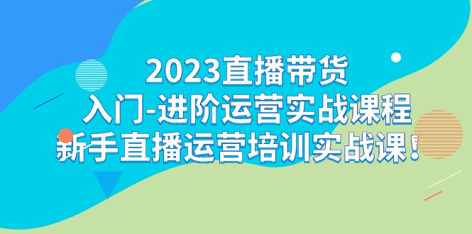 （7162期）2023直播带货入门-进阶运营实战课程：新手直播运营培训实战课！-副业库