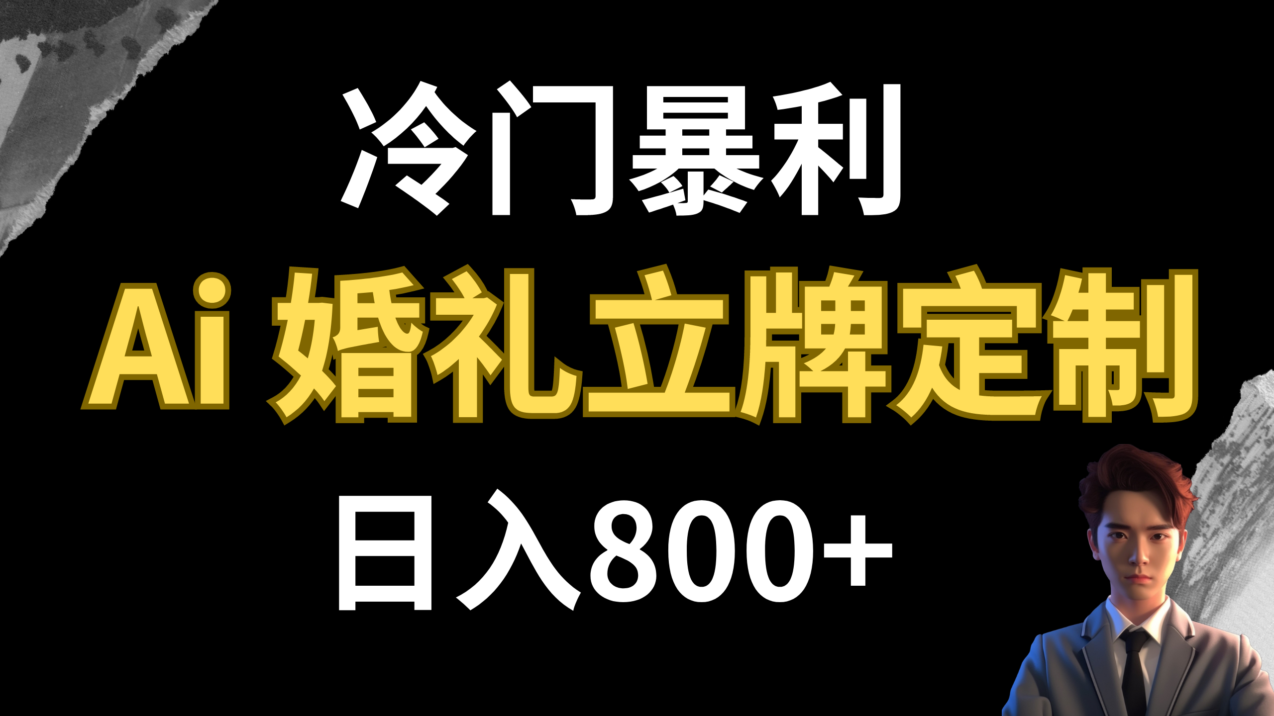 （7770期）冷门暴利项目 AI婚礼立牌定制 日入800+-副业网