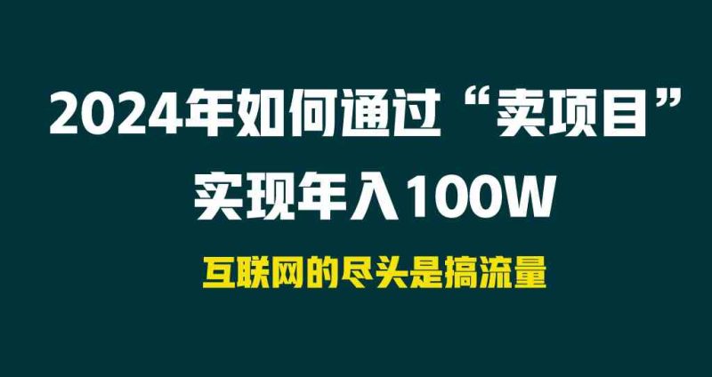 （9147期） 2024年如何通过“卖项目”实现年入100W-副业网