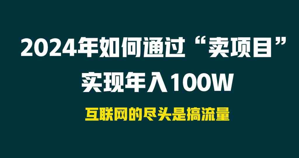 （9147期） 2024年如何通过“卖项目”实现年入100W-副业网