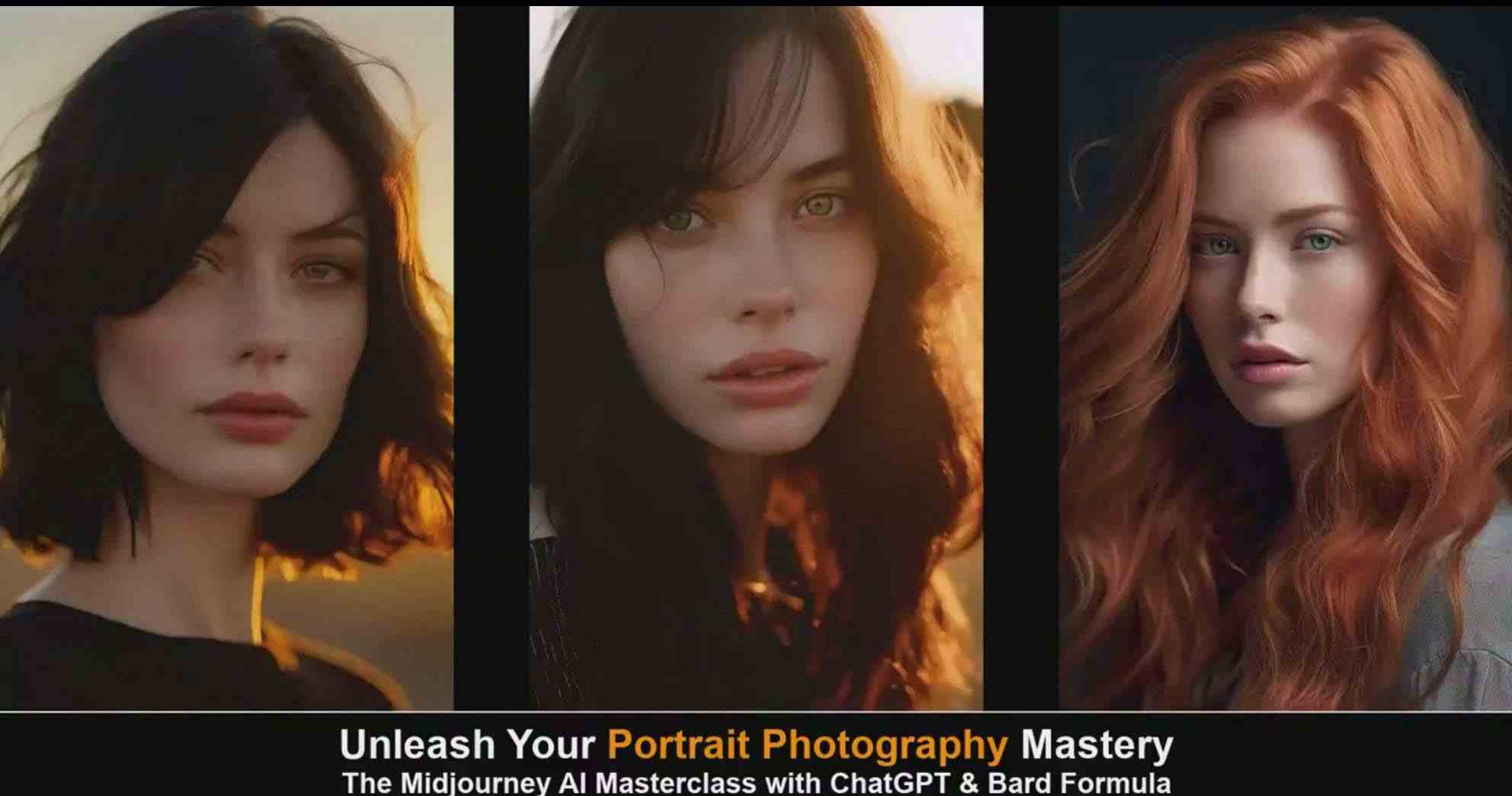 图片[4]-（9312期）Midjourney v5 ChatGPT 和 Bard AI人工智能人像摄影大师班-15节-中英字幕-副业网