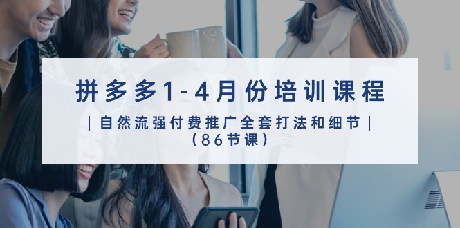 （10495期）拼多多1-4月份培训课程，自然流强付费推广全套打法和细节（86节课）-副业网