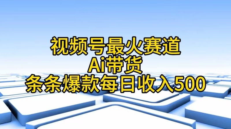 (11038期)视频号最火赛道——Ai带货条条爆款每日收入500-副业网