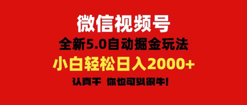 （11332期）微信视频号变现，5.0全新自动掘金玩法，日入利润2000+有手就行-副业网