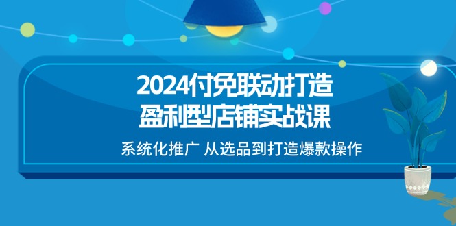 （11458期）2024付免联动-打造盈利型店铺实战课，系统化推广 从选品到打造爆款操作-副业网
