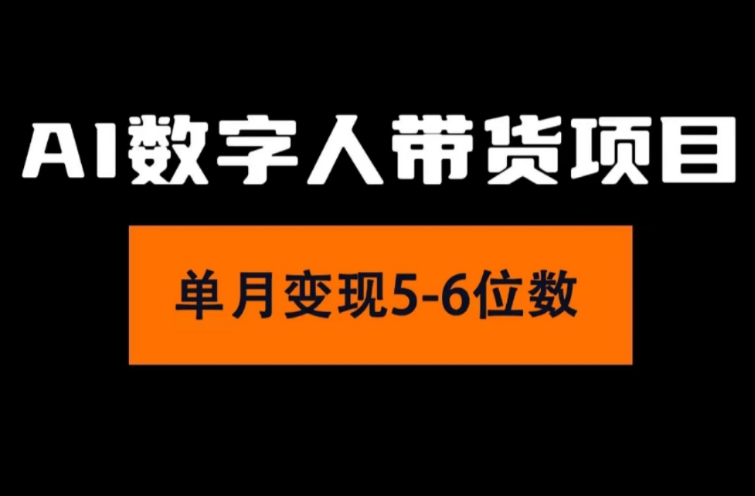 （11751期）2024年Ai数字人带货，小白就可以轻松上手，真正实现月入过万的项目-副业网