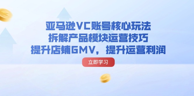 （11848期）亚马逊VC账号核心玩法，拆解产品模块运营技巧，提升店铺GMV，提升运营利润-副业网