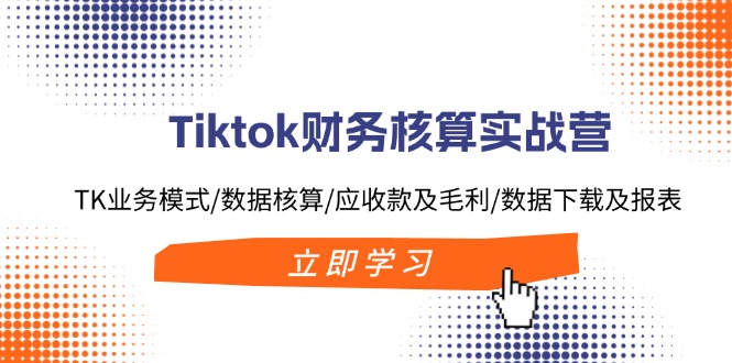 （11978期）Tiktok财务核算实战营：TK业务模式/数据核算/应收款及毛利/数据下载及报表-副业网