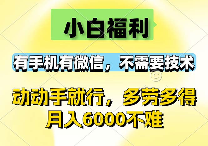 （12565期）小白福利，有手机有微信，0成本，不需要任何技术，动动手就行，随时随…-副业网
