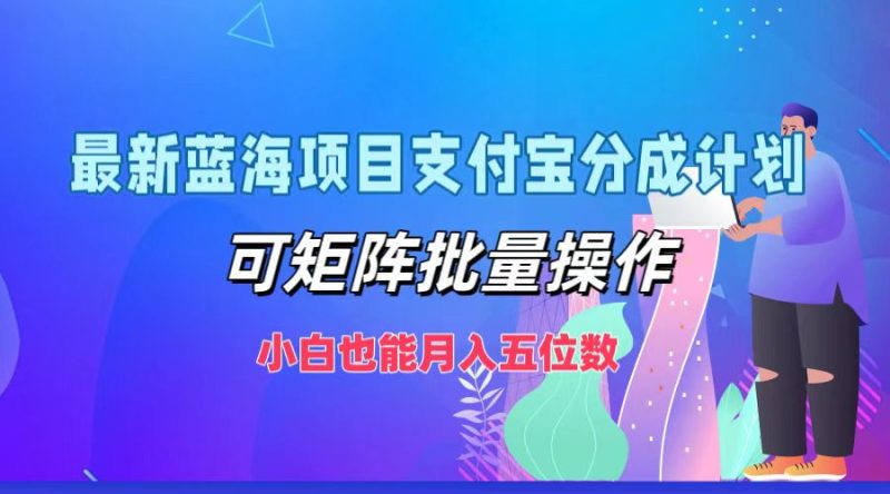 （12515期）最新蓝海项目支付宝分成计划，可矩阵批量操作，小白也能月入五位数-副业网