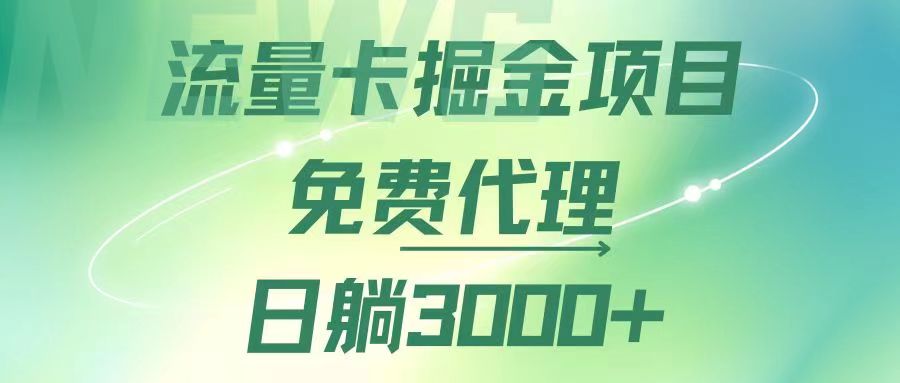 （12321期）流量卡掘金代理，日躺赚3000+，变现暴力，多种推广途径-副业库