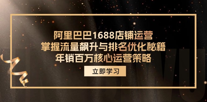 （12184期）阿里巴巴1688店铺运营，掌握流量飙升与排名优化秘籍 年销百万核心运营策略-副业网