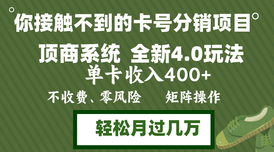 （12917期）年底卡号分销顶商系统4.0玩法，单卡收入400+，0门槛，无脑操作，矩阵操…-副业网