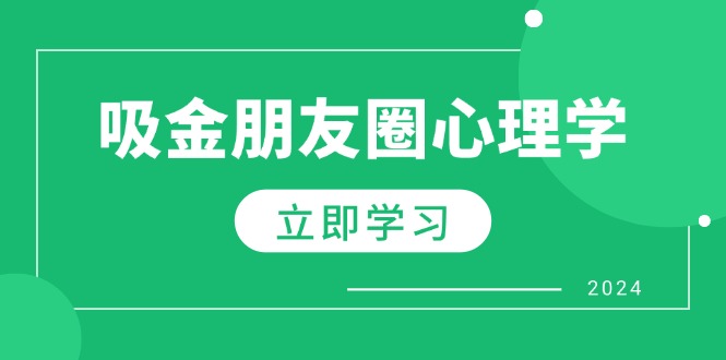 （12899期）朋友圈吸金心理学：揭秘心理学原理，增加业绩，打造个人IP与行业权威-副业库