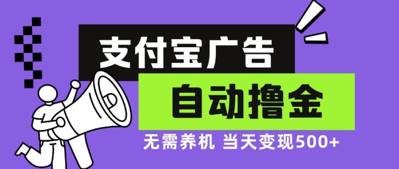 （13101期）支付宝广告全自动撸金，无需养机，当天落地500+-副业网