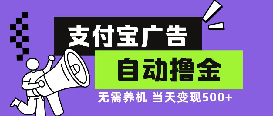 （13101期）支付宝广告全自动撸金，无需养机，当天落地500+-副业网