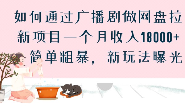 如何通过广播剧做网盘拉新项目一个月收入18000+，简单粗暴，新玩法曝光-副业网