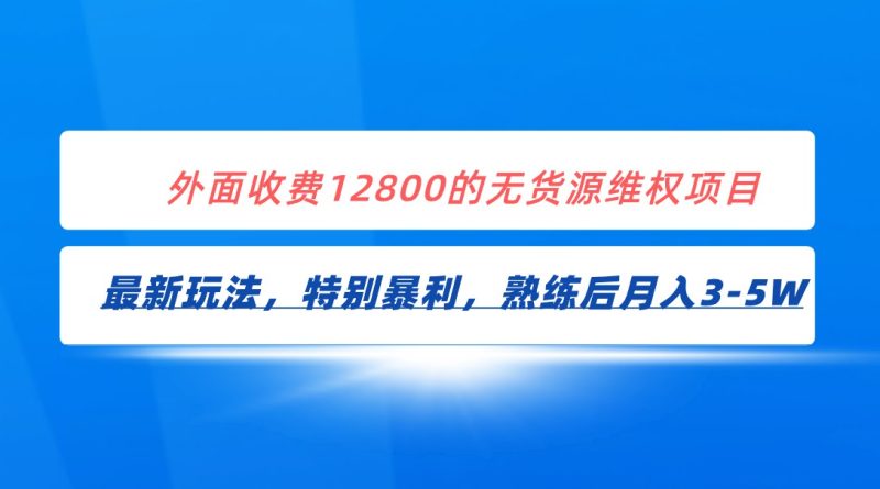 全网首发!外面收费12800的无货源维权最新暴利玩法,轻松月入3-5W-副业网
