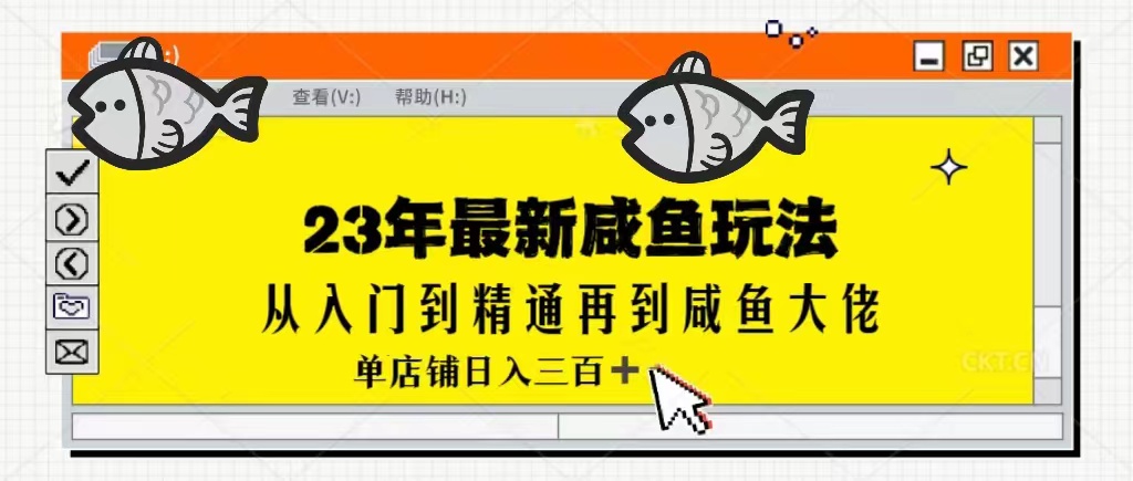 2023最新闲鱼实战课，从入门到精通再到闲鱼大佬，单号日入300+（更新）-副业网