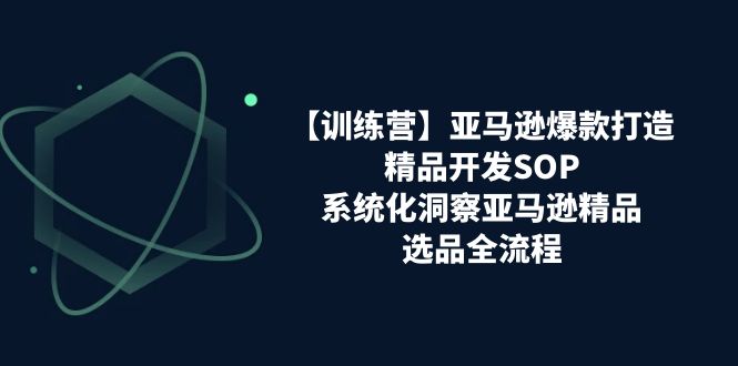 亚马逊爆款打造之精品开发SOP【训练营】，系统化洞察亚马逊精品选品全流程-副业网