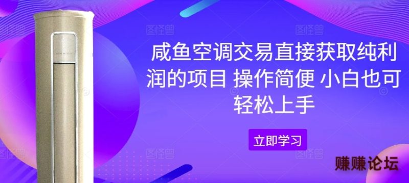 咸鱼空调交易直接获取纯利润的项目 操作简便 小白也可轻松上手-副业网