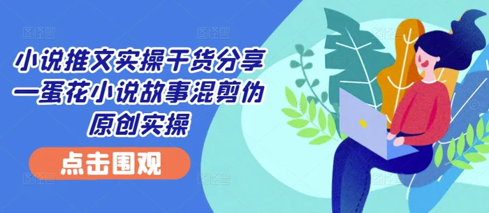 小说推文实操干货分享—蛋花小说故事混剪伪原创实操-副业网
