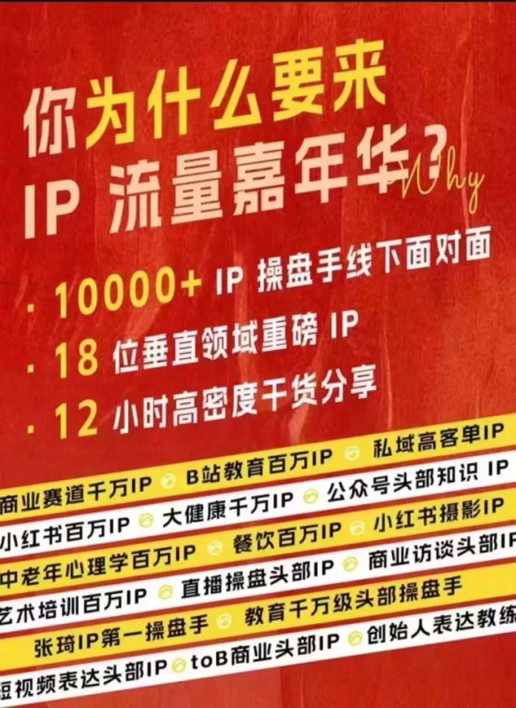 群响IP流量嘉年华，​现场视频+IP江湖2024典藏版PPT-副业网