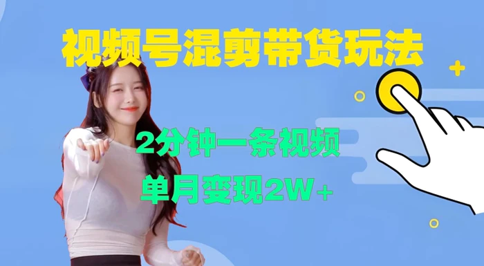 视频号混剪玩法，2分钟一条视频，单月变现2W+【揭秘】-副业网