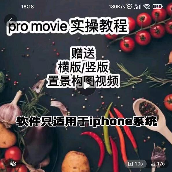 漆十二美食摄影，25​节promovie实操高手课节-副业库